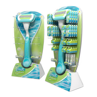 brend-zone floor display for female razors