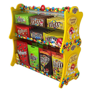 modular counter display for cash desk zone, for sweets