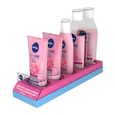 shelf display for cosmetics