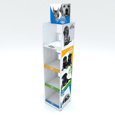 modular floor display for pet food