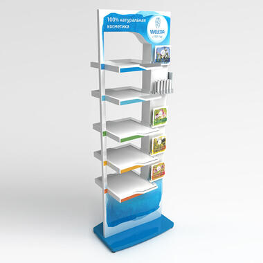 floor display for pharmacy for hygiene goods