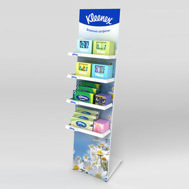 floor display for pharmacy for hygiene goods
