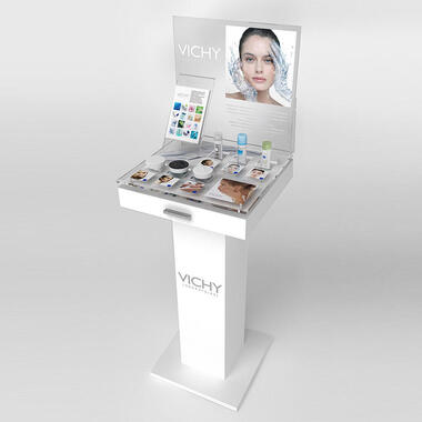 floor display tester stand for  pharmacy cosmetics