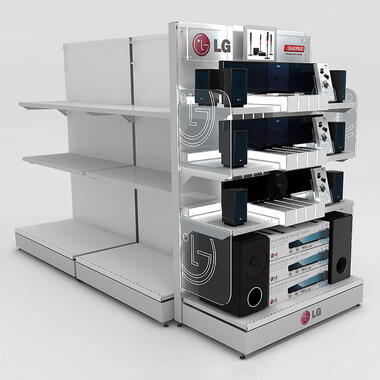 rack with lightning for household appliances and electronics